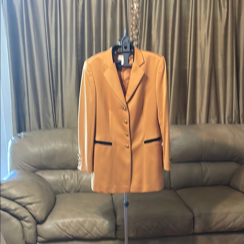 Escada Gold Blazer with Black Accents
